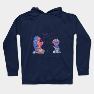 Little girl and boy praying, Hoodie